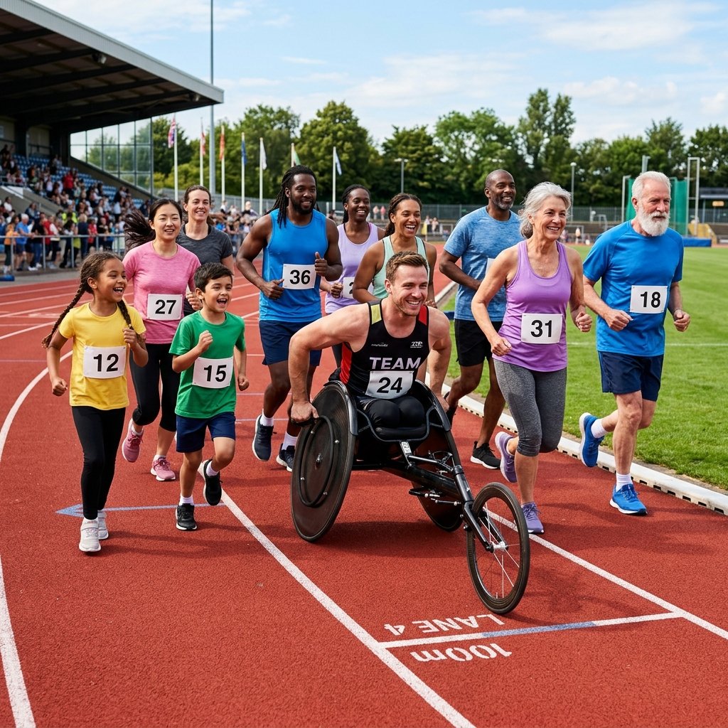 Inclusión deportiva en Tlaxcala - Atletas y personas de diversas capacidades corriendo
